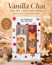 New Edition! Vanilla Chai 2-Piece Body Mist and Body Lotion Set