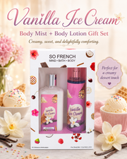 New Edition! Vanilla Ice Cream 2-Piece Body Mist and Body Lotion Set
