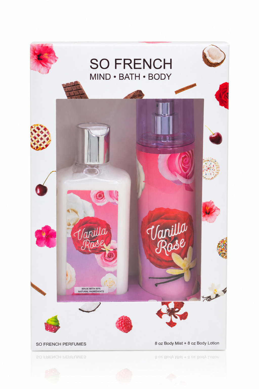 New Edition! Vanilla Rose 2-Piece Body Mist and Body Lotion Set