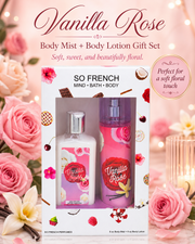 New Edition! Vanilla Rose 2-Piece Body Mist and Body Lotion Set