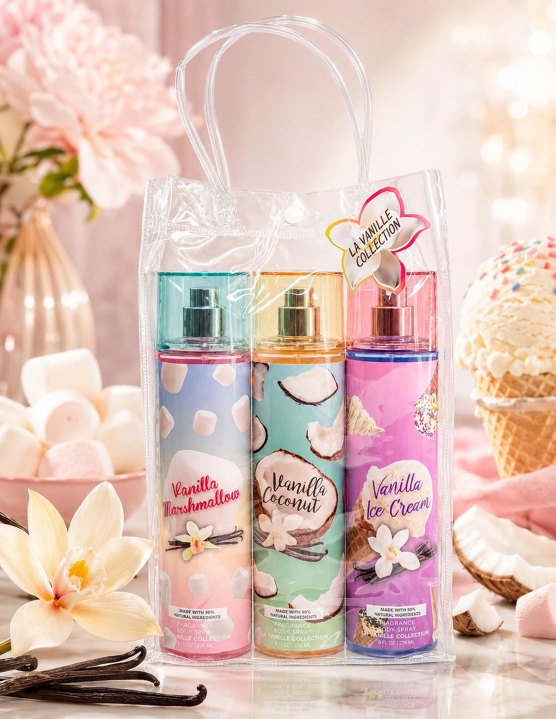 La Vanille 3-Piece Angel Cake Body Mist Set