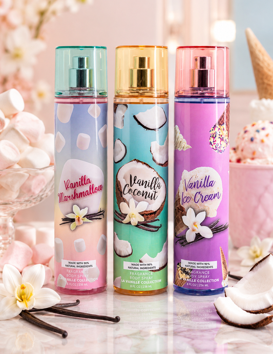 La Vanille 3-Piece Angel Cake Body Mist Set