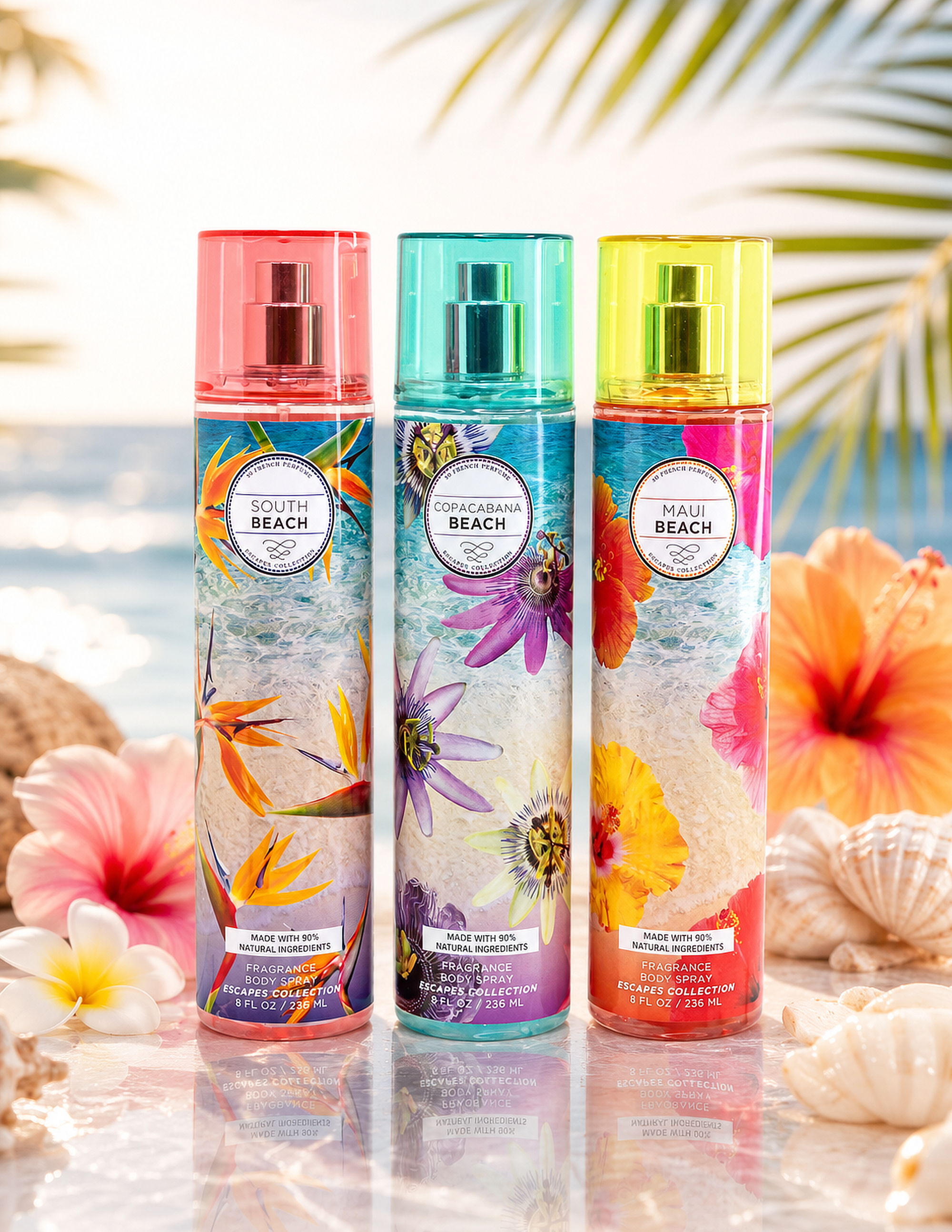 The Beaches Collection 3-Piece Let's Get Away Body Mist Set