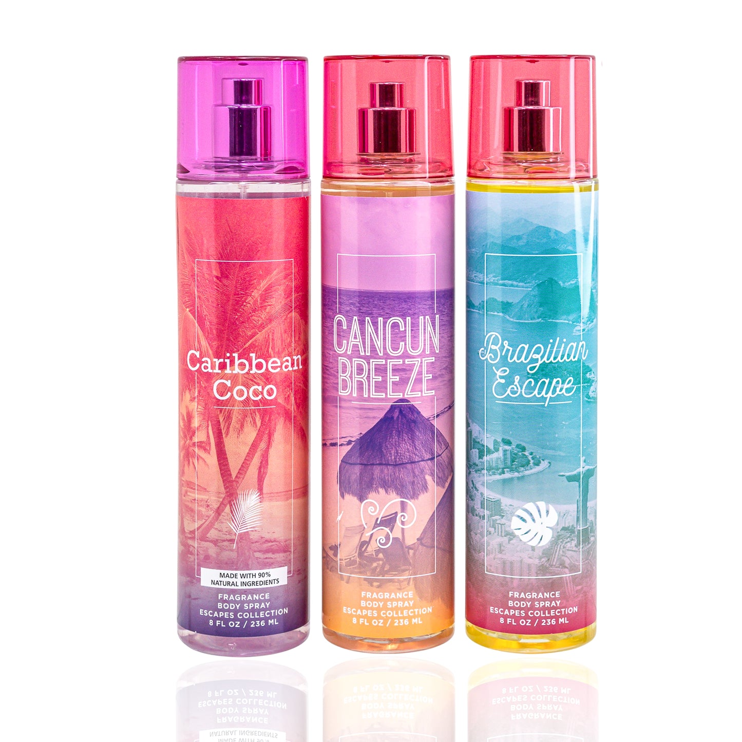 The Escapes Collection 3-Piece Tropical Fantasy Body Mist Set