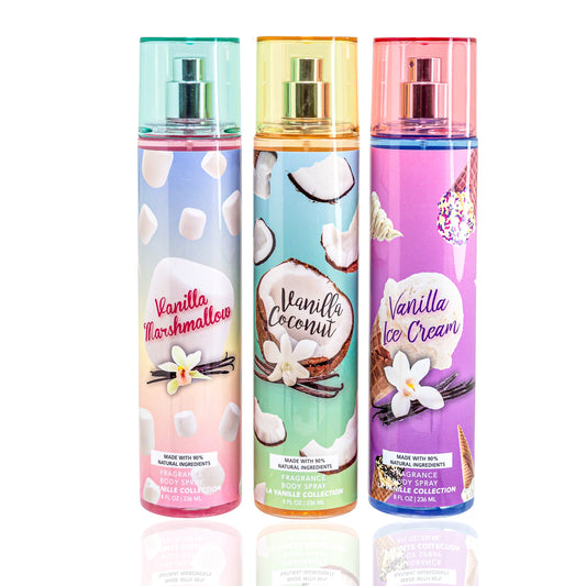 La Vanille 3-Piece Angel Cake Body Mist Set