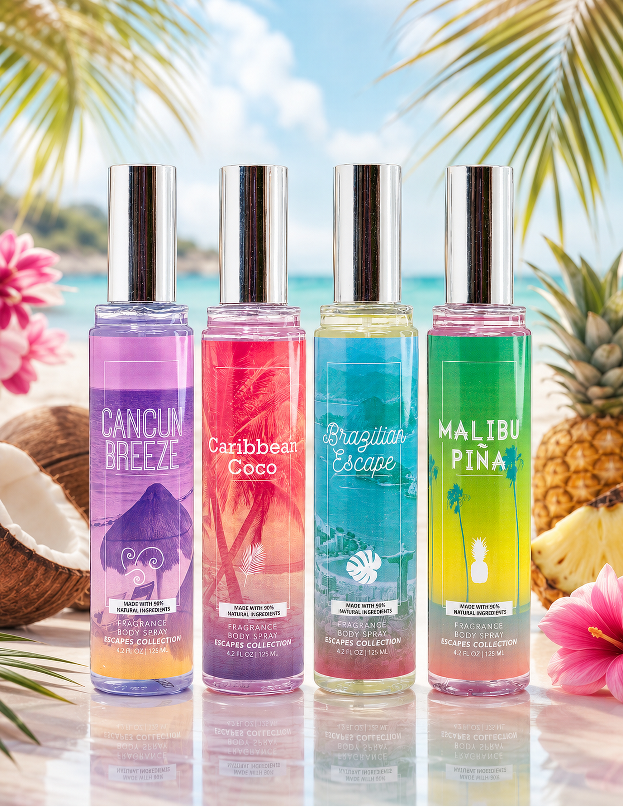 Escapes 4-Piece Body Mist Sampler Set