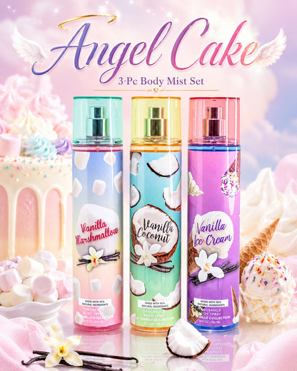 La Vanille 3-Piece Angel Cake Body Mist Set