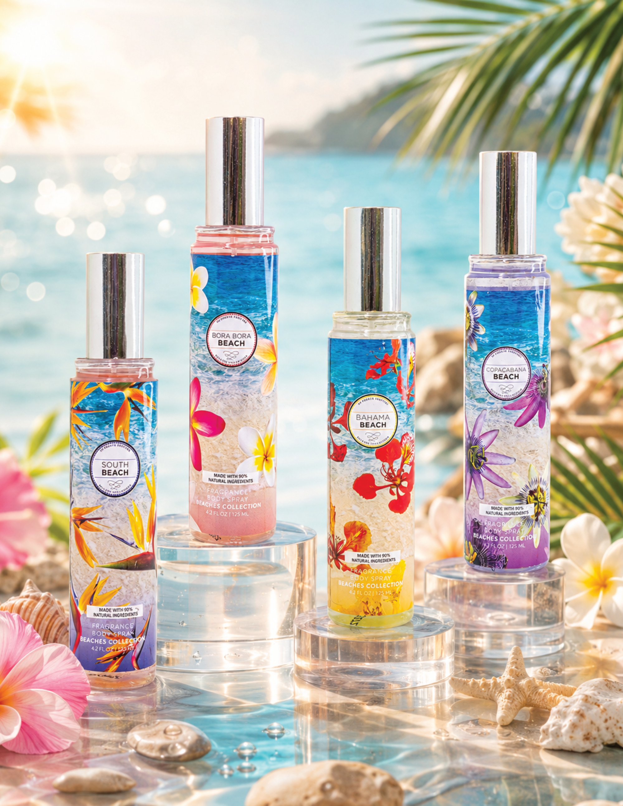 Beaches 4-Piece Body Mist Sampler Set