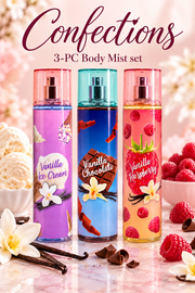 La Vanille 3-Piece Confections Body Mist Set