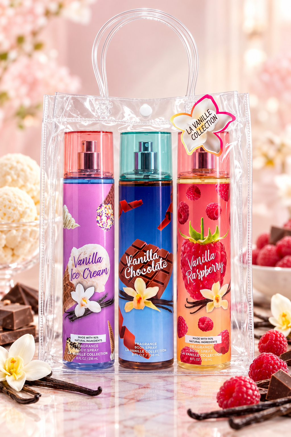 La Vanille 3-Piece Confections Body Mist Set