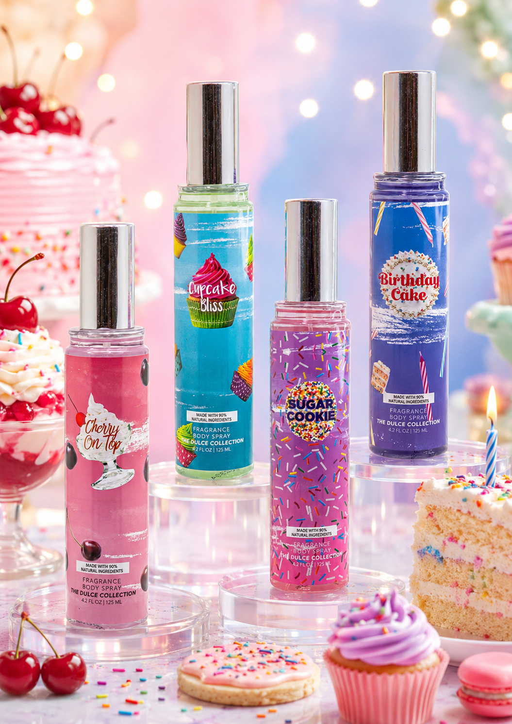 Dulce Sprinkles 4-Piece Body Mist Sampler Set