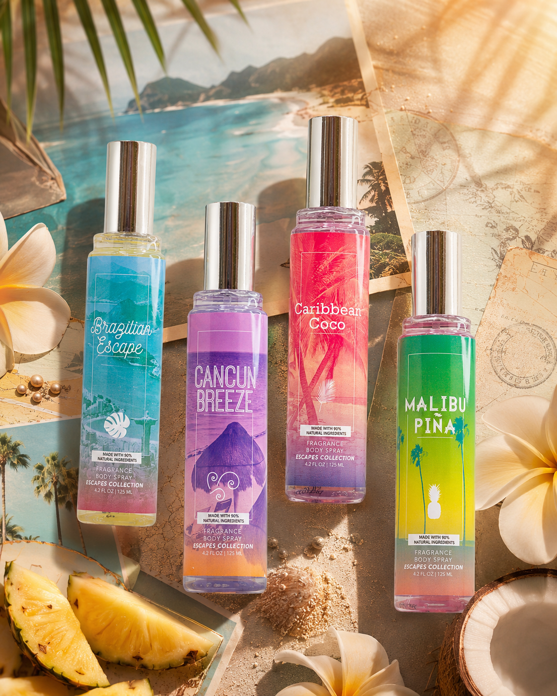 Escapes 4-Piece Body Mist Sampler Set