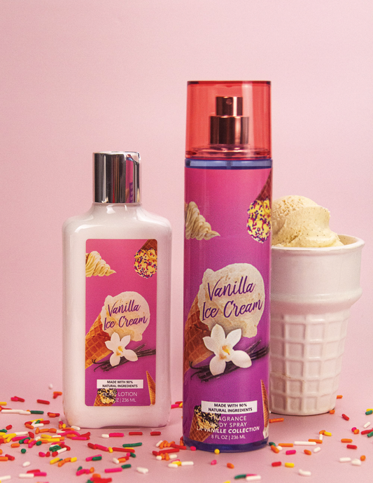 Vanilla Ice Cream 2-Piece Body Mist and Body Lotion Set