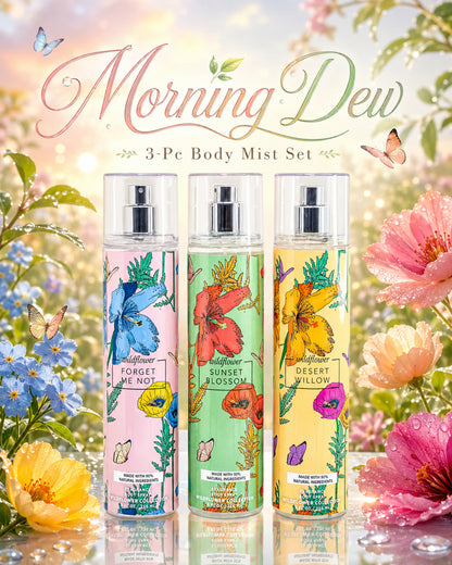 Wildflower Collection 3-Piece Morning Dew Body Mist Set