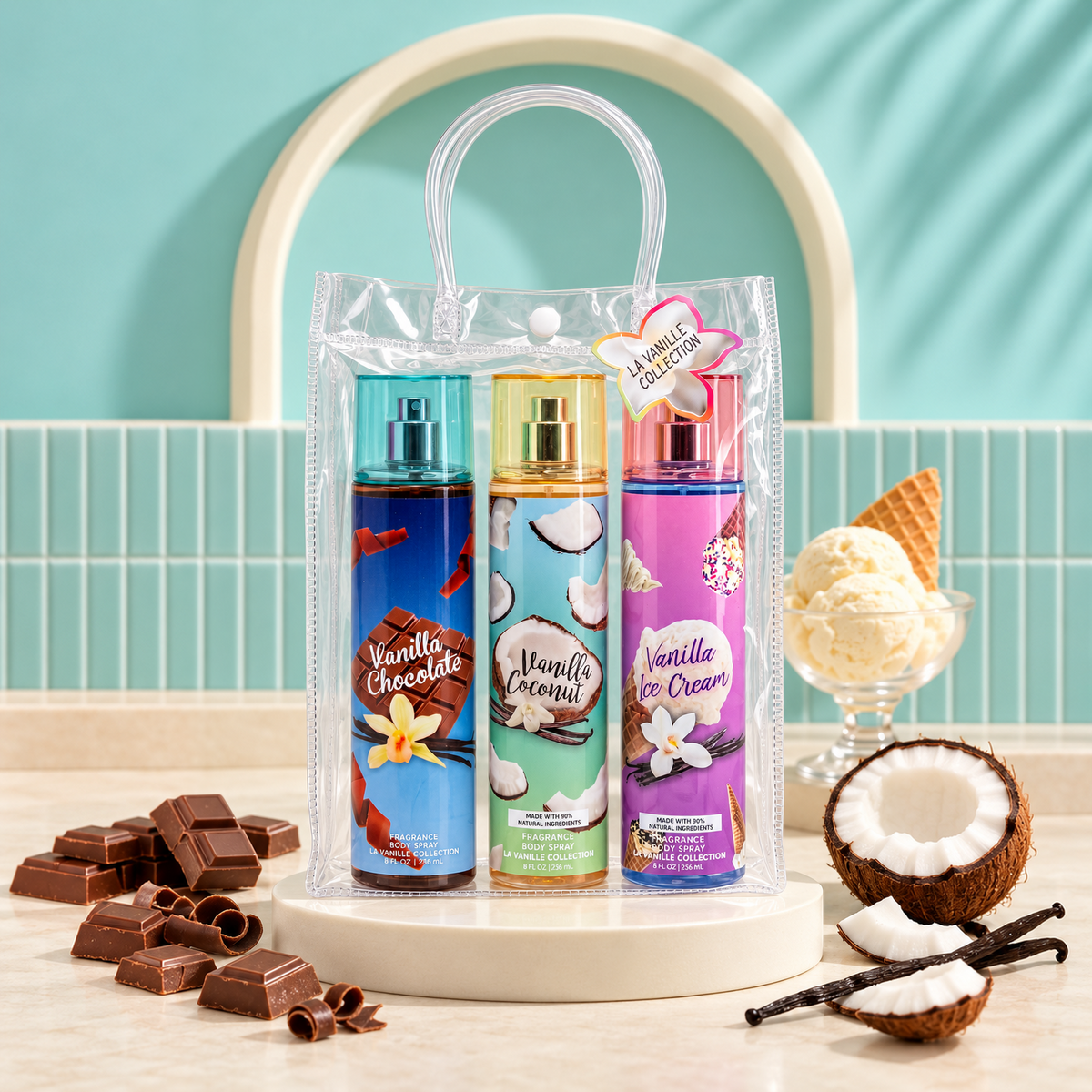 La Vanille 3-Piece Sweetie Body Mist Set