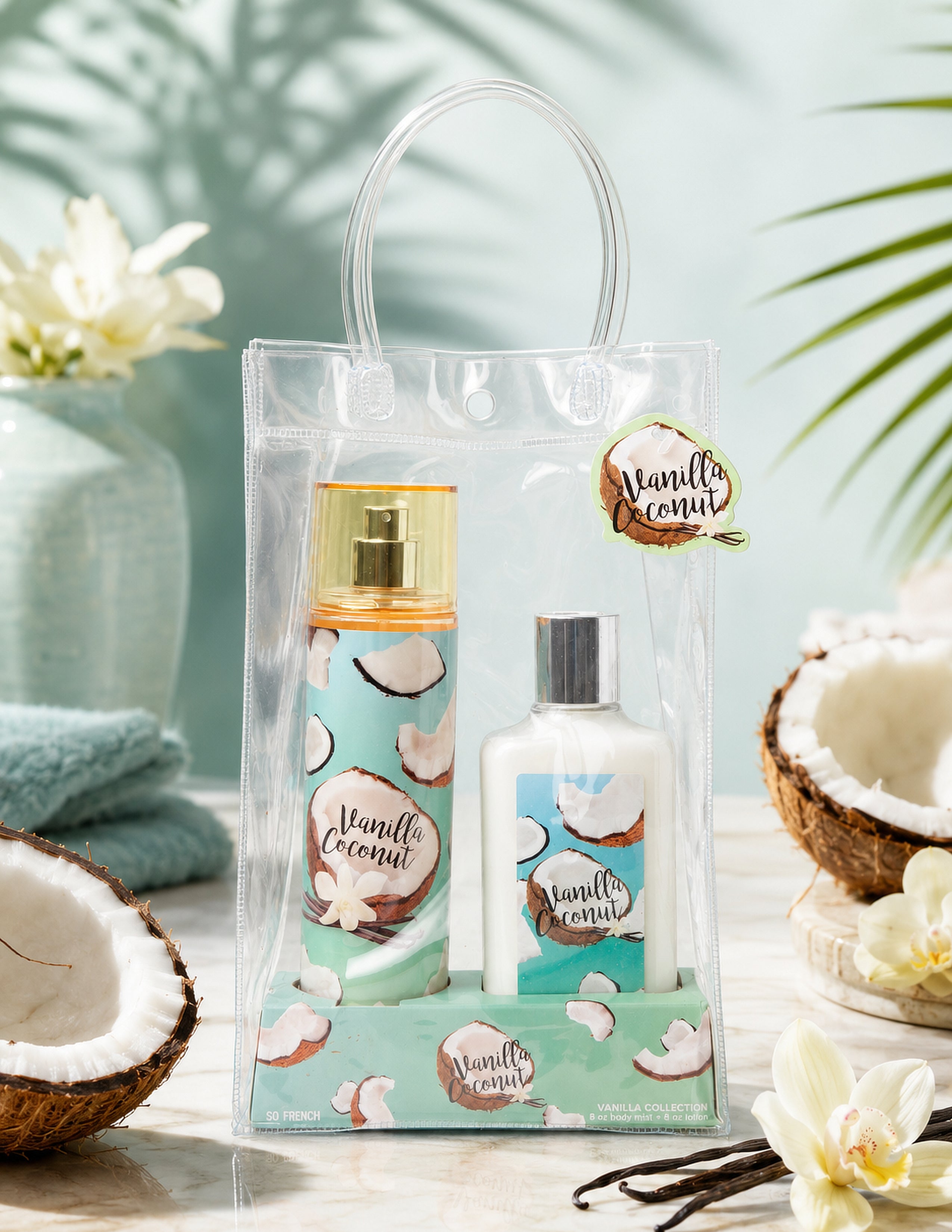 Gem fragrance mist Coconut Vanilla 2本セット Vanilla Coconut 2-Piece Body Mist and Body Lotion Set – So French