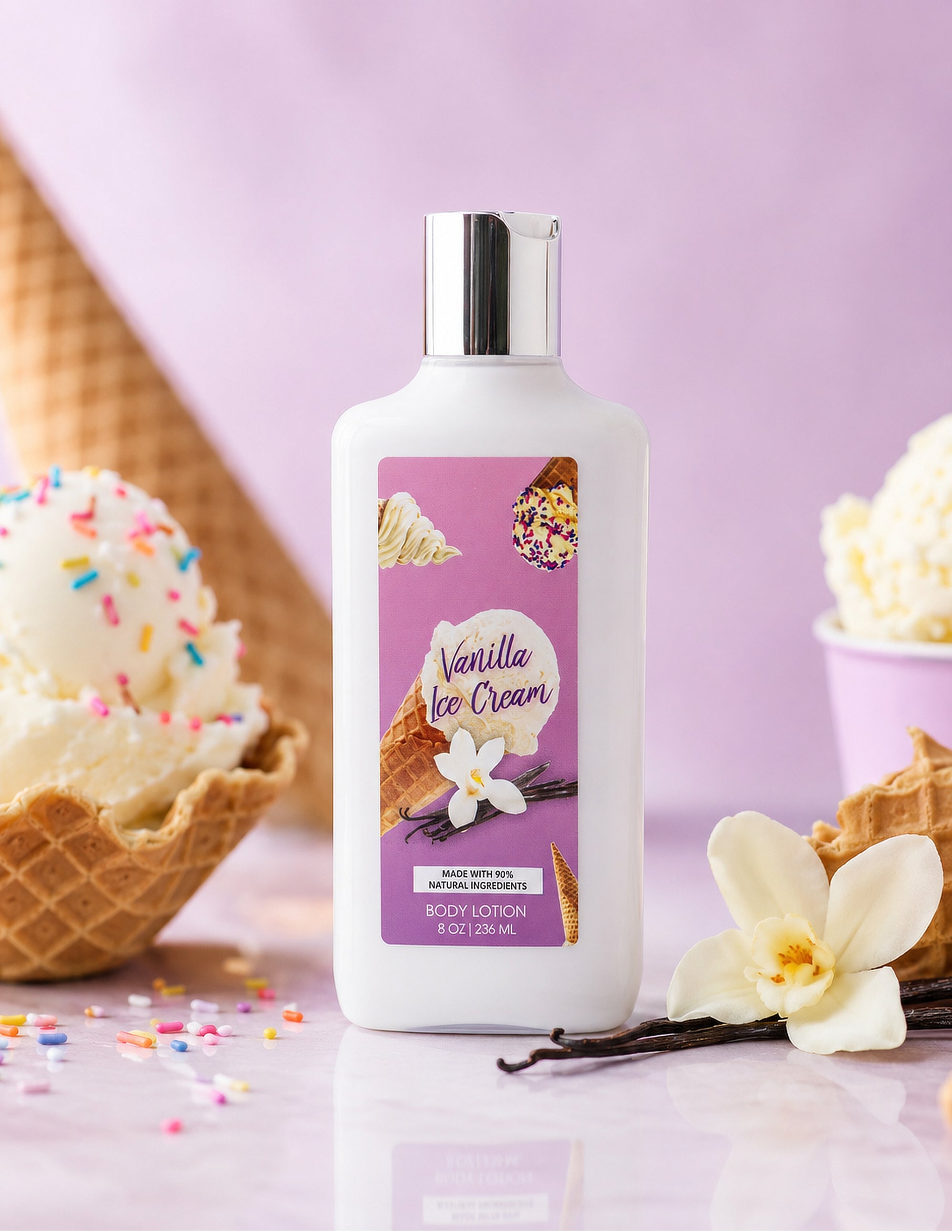 Vanilla Ice Cream 2-Piece Body Mist and Body Lotion Set