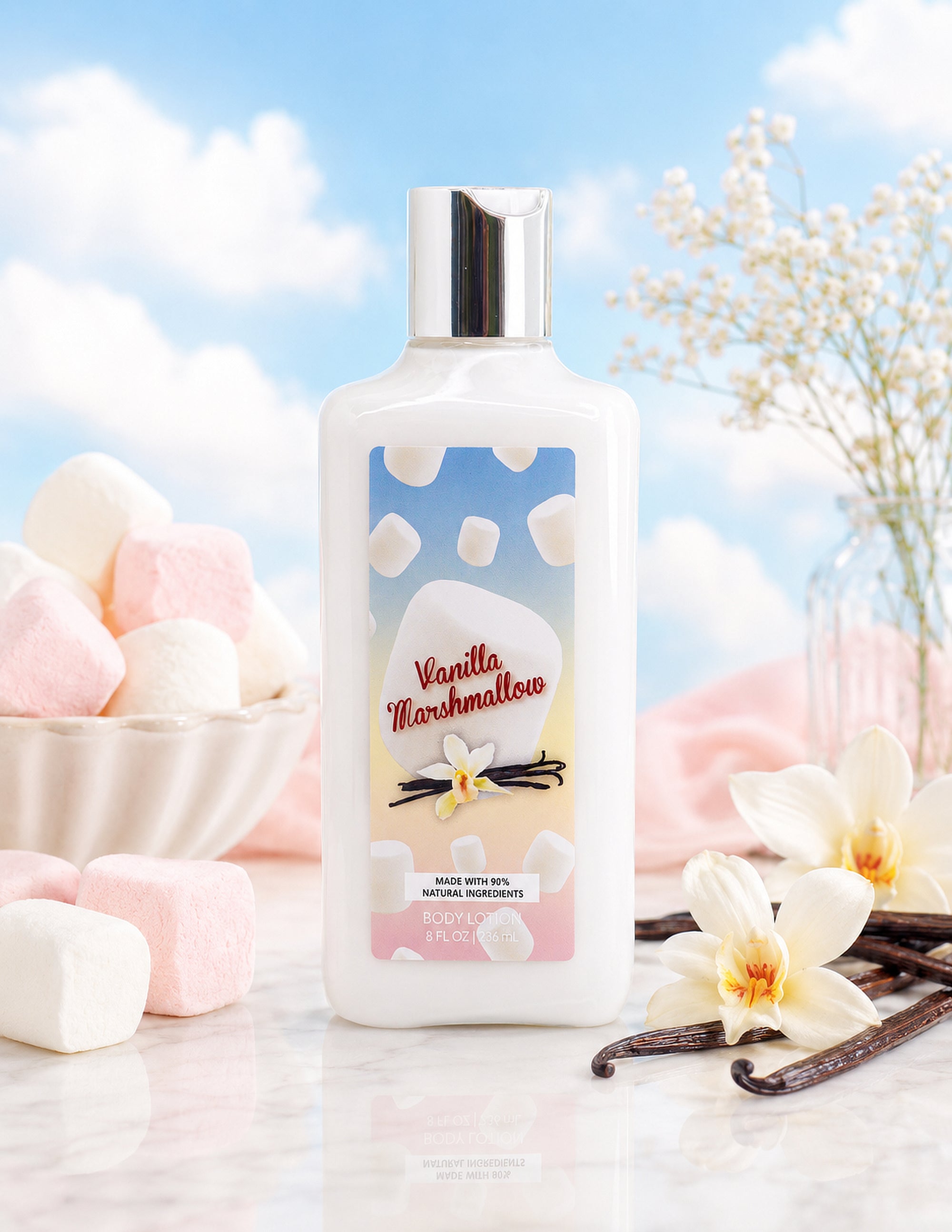 Vanilla Marshmallow 2-Piece Body Mist and Body Lotion Set