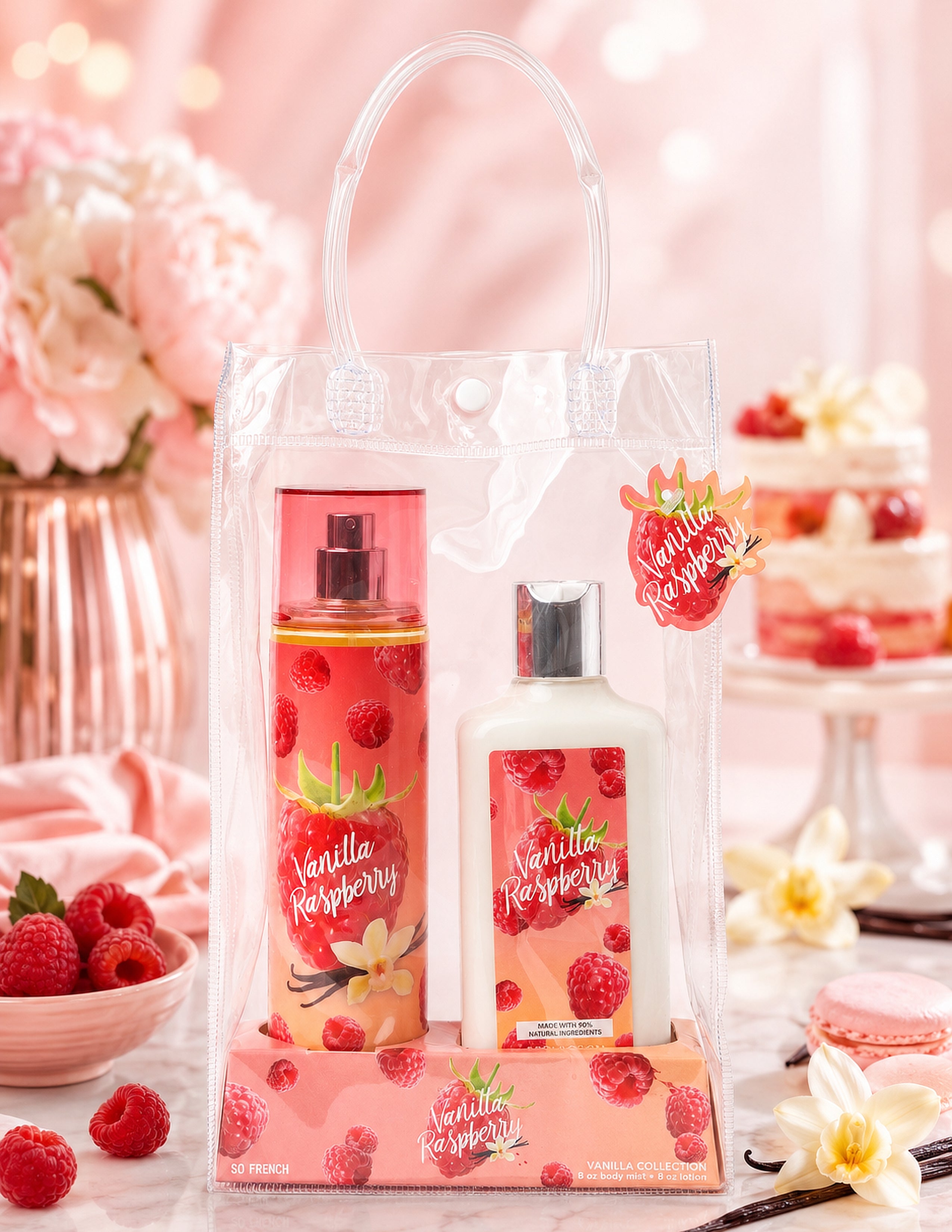 Vanilla Raspberry 2-Piece Body Mist and Body Lotion Set – So