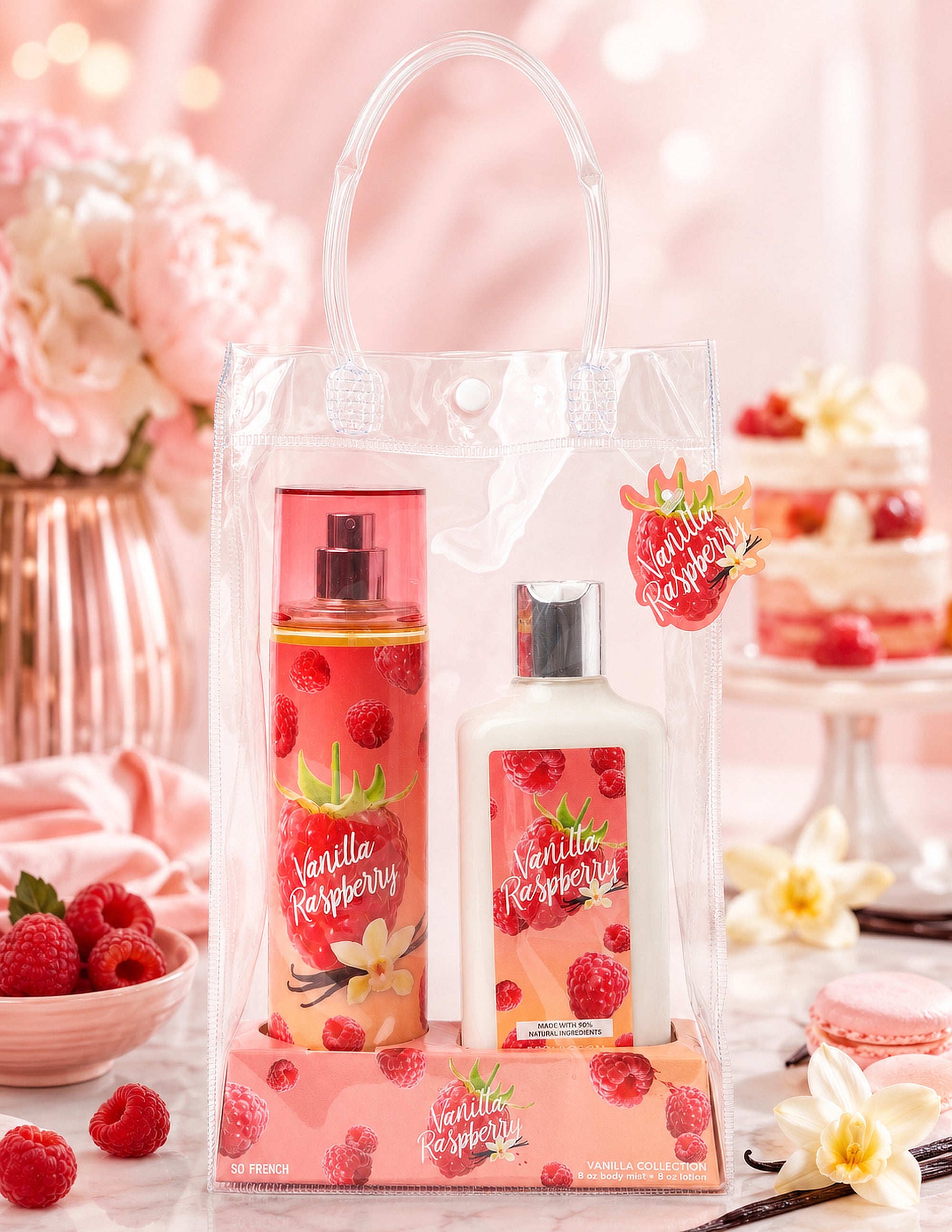 Vanilla Raspberry 2-Piece Body Mist and Body Lotion Set