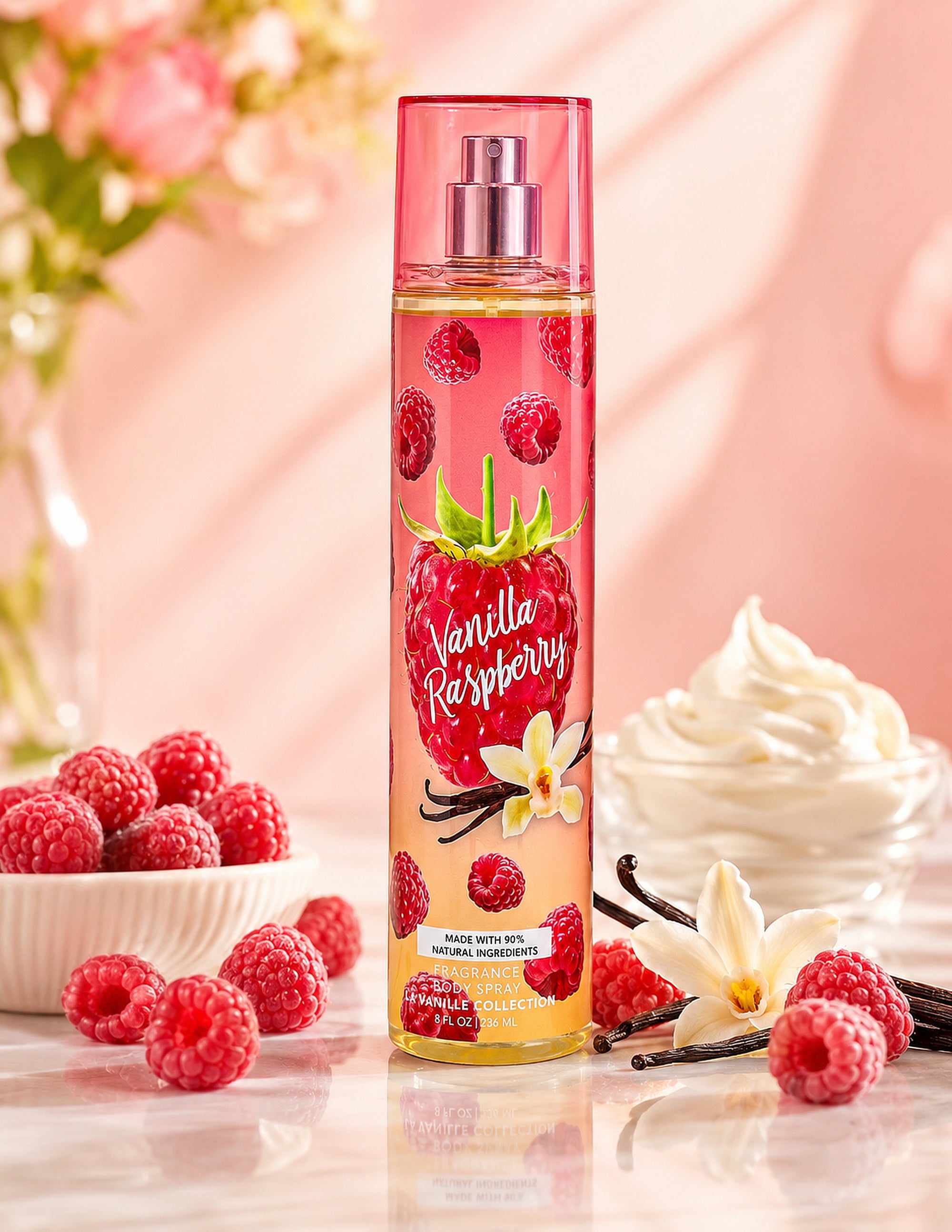Vanilla Raspberry 2-Piece Body Mist and Body Lotion Set