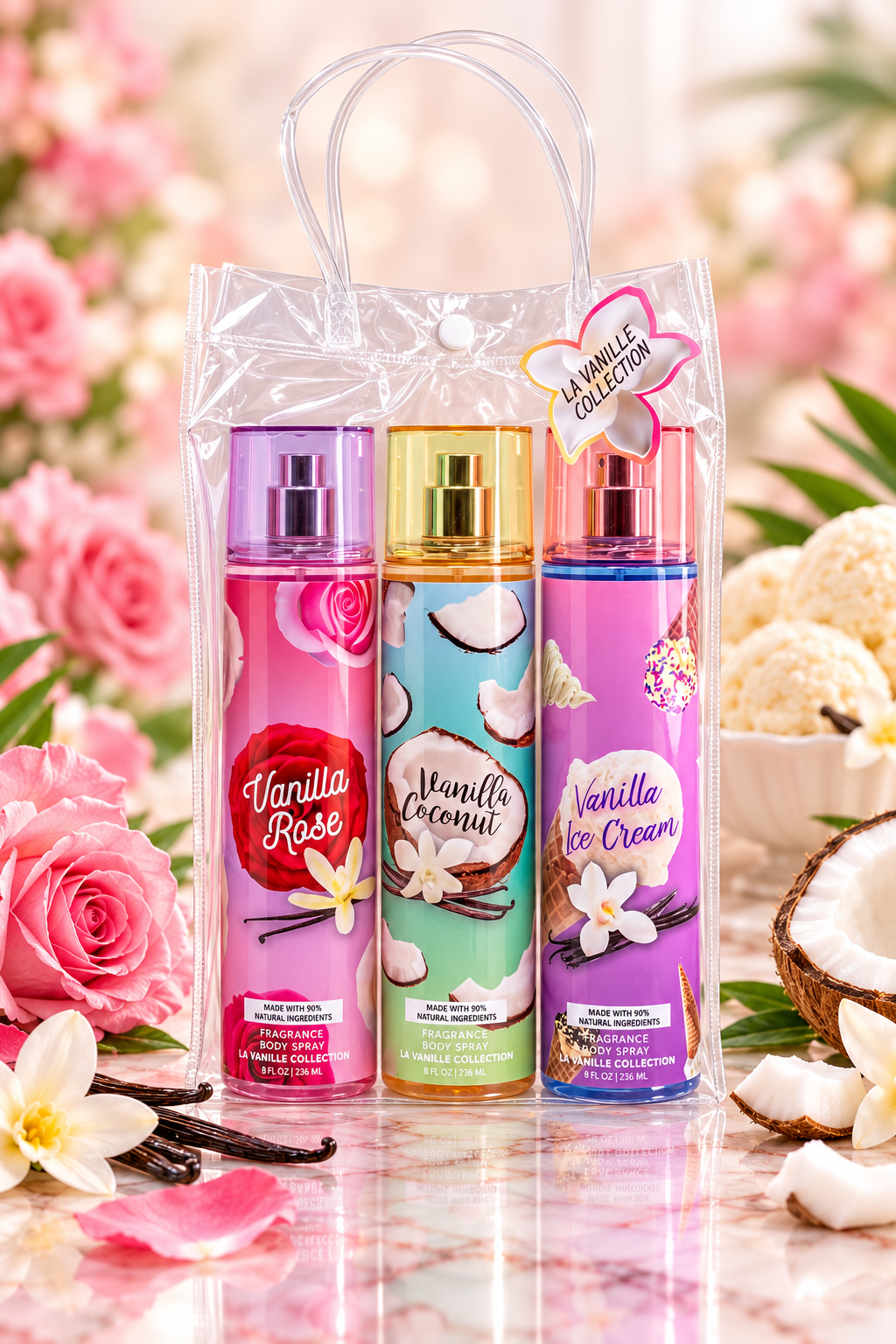 La Vanille 3-Piece Meringue Body Mist Set