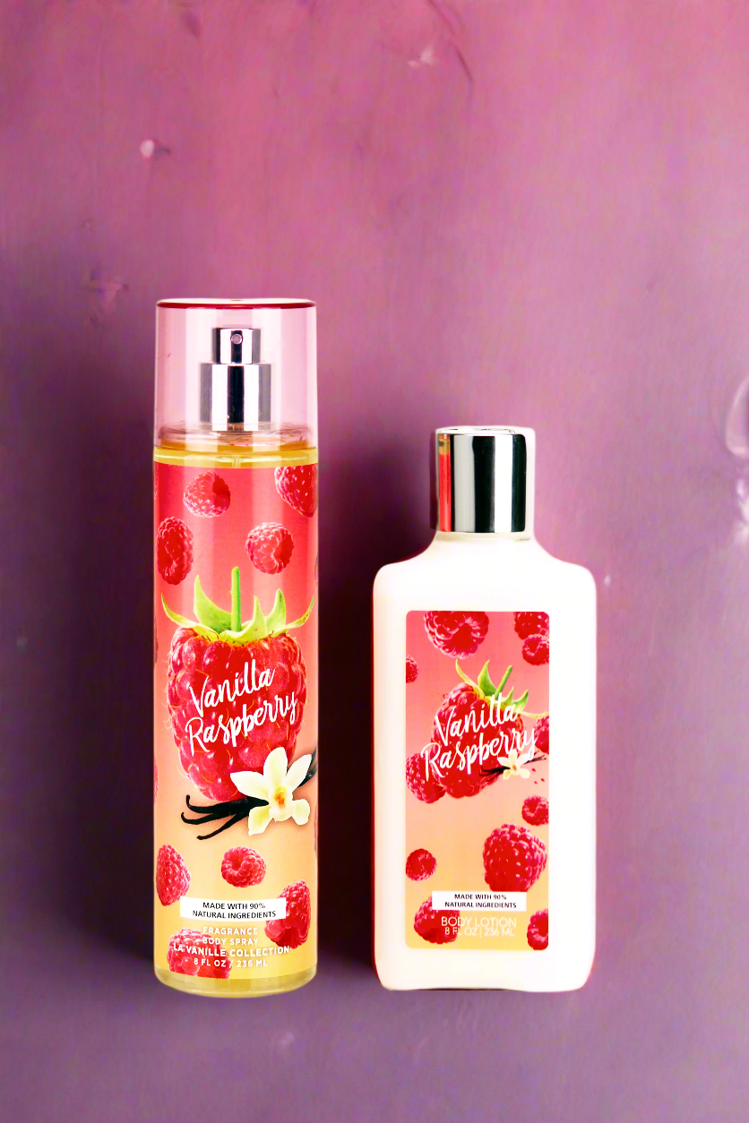 Vanilla Raspberry 2-Piece Body Mist and Body Lotion Set