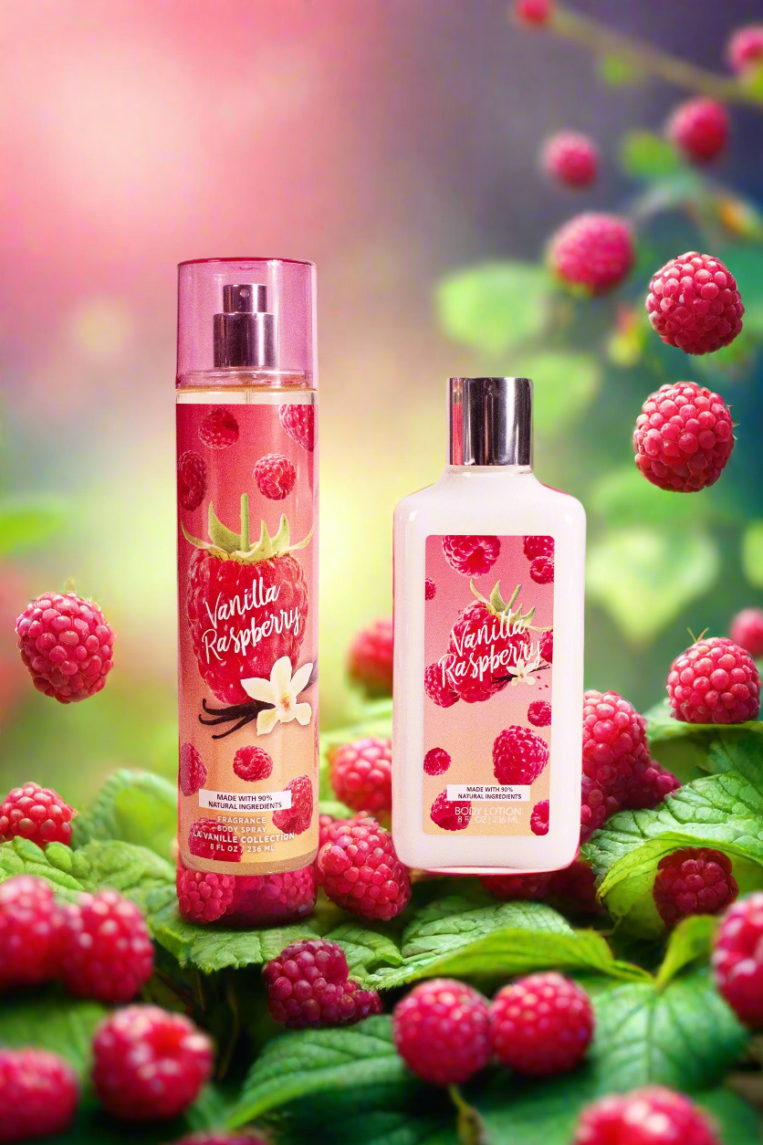 Vanilla Raspberry 2-Piece Body Mist and Body Lotion Set