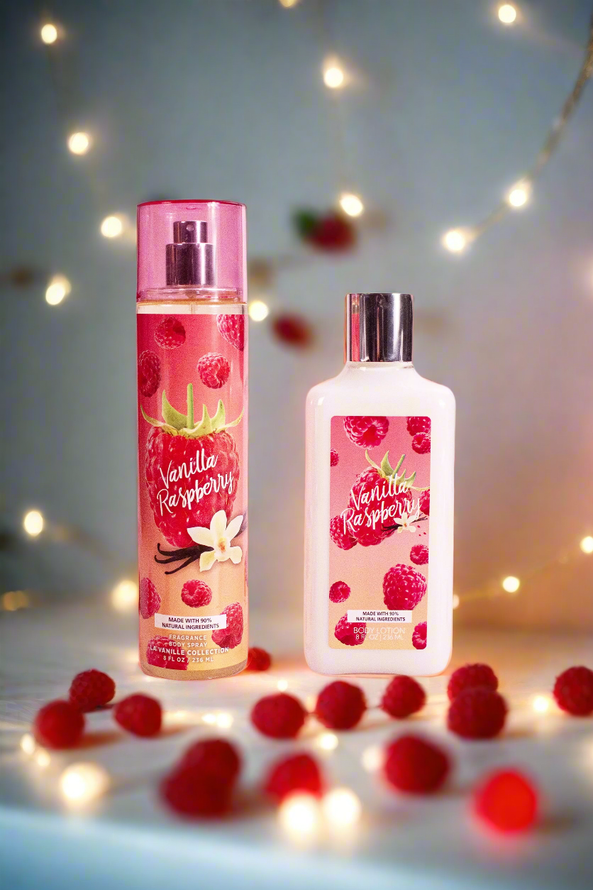 Vanilla Raspberry 2-Piece Body Mist and Body Lotion Set