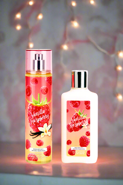 Vanilla Raspberry 2-Piece Body Mist and Body Lotion Set