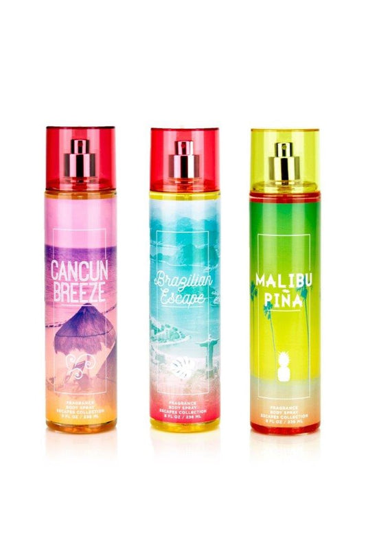 The Escapes Collection 3-Piece Tropical Fantasy Body Mist Set